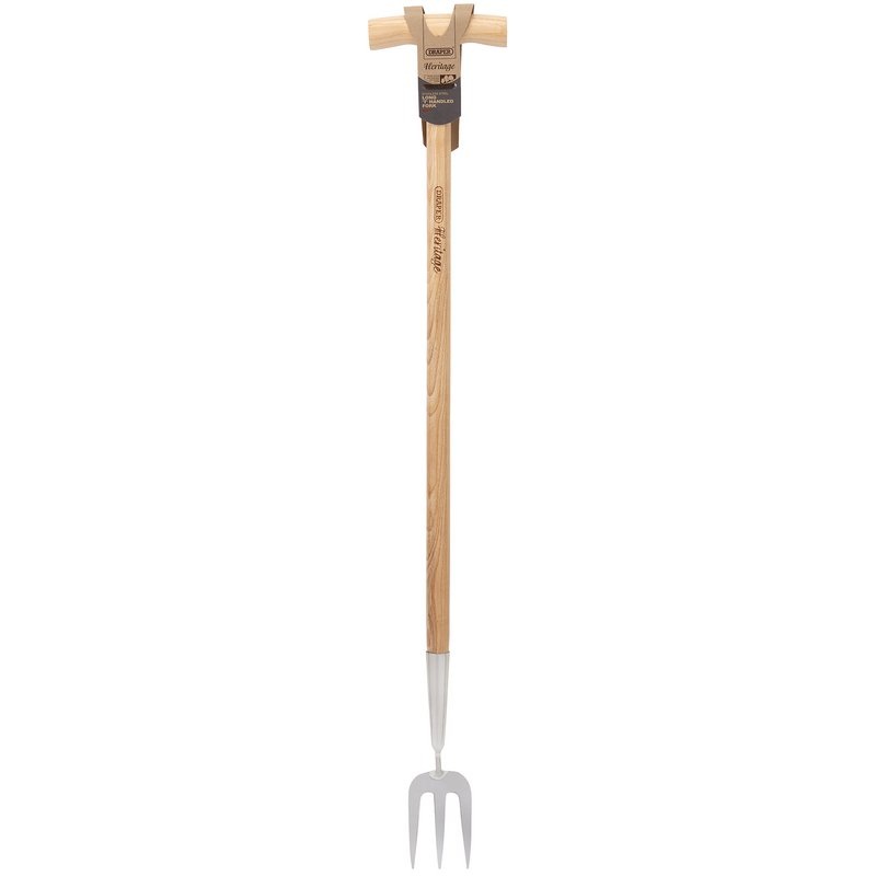 Draper 99031 Heritage Stainless Steel Fork with Ash Long Handle