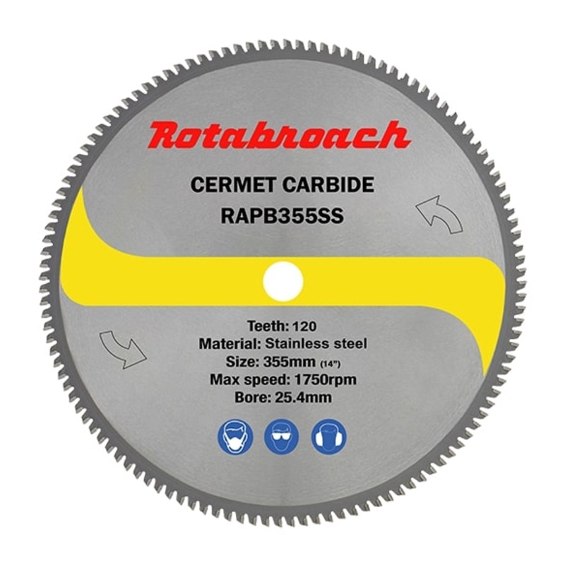 Rotabroach Stainless Steel Cutting Blade, 355mm