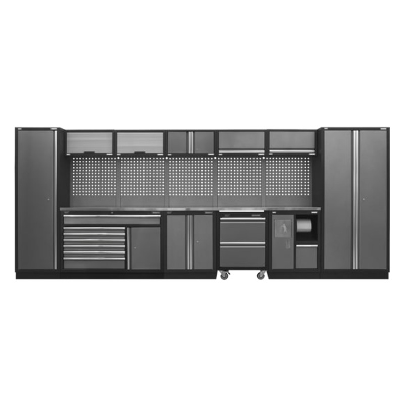 Sealey APMSSTACK15SS Superline Pro 4.9m Storage System - Stainless Worktop