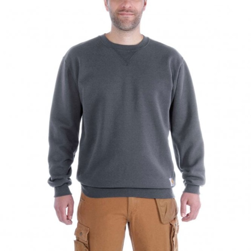Carhartt K124 Loose Fit Midweight Crewneck Sweatshirt, Carbon Heather