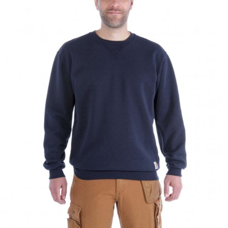 Carhartt K124 Loose Fit Midweight Crewneck Sweatshirt, New Navy