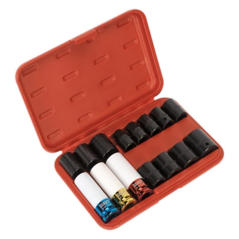Sealey AK5615M 15pc Impact Socket & Wheel Nut Remover Set 1/2"Sq Drive