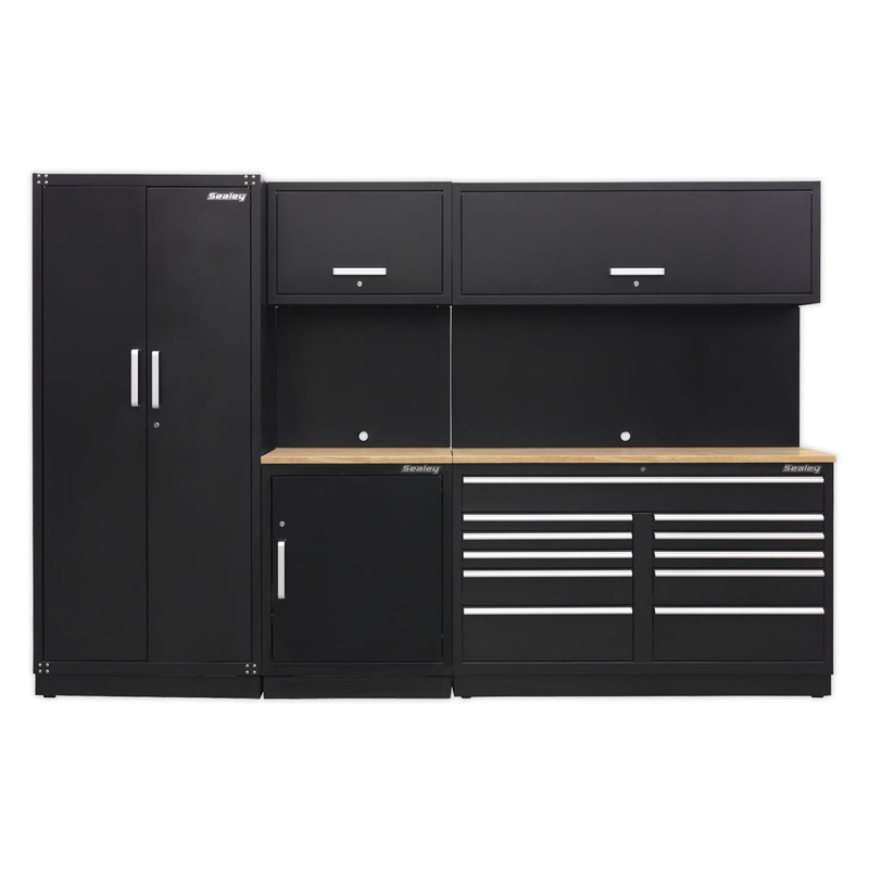 Sealey APMSCOMBO2W Modular Storage System Combo - Oak Worktop