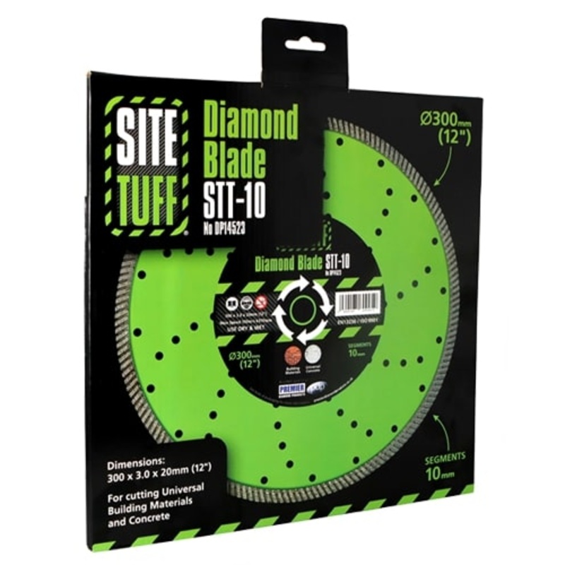 Site Tuff DP14523 STT-10 300mm Continuous Rim Turbo Diamond Blade for Concrete & Building Materials