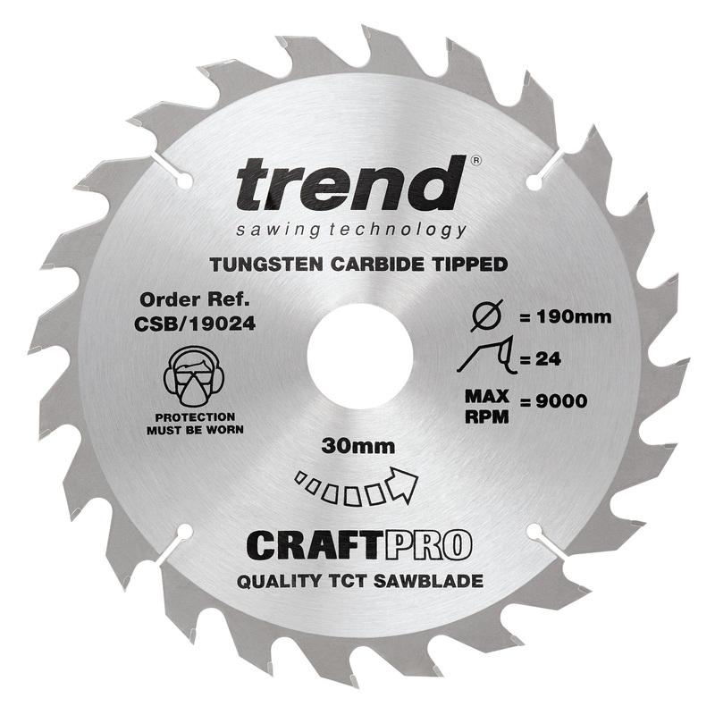 Trend Craft Saw Blade 190mm x 24T x 30mm