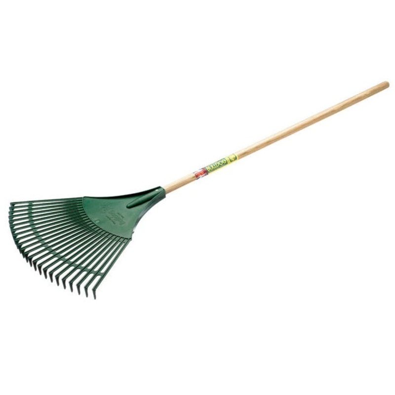 Bulldog BPR Wide Head Plastic Leaf Rake, Ash Shaft, 48"