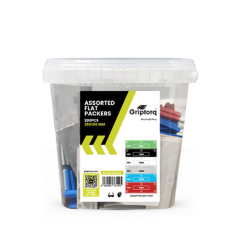 Griptorq A725-00201 Flat Packer 100x28mm Assorted, Tub of 200