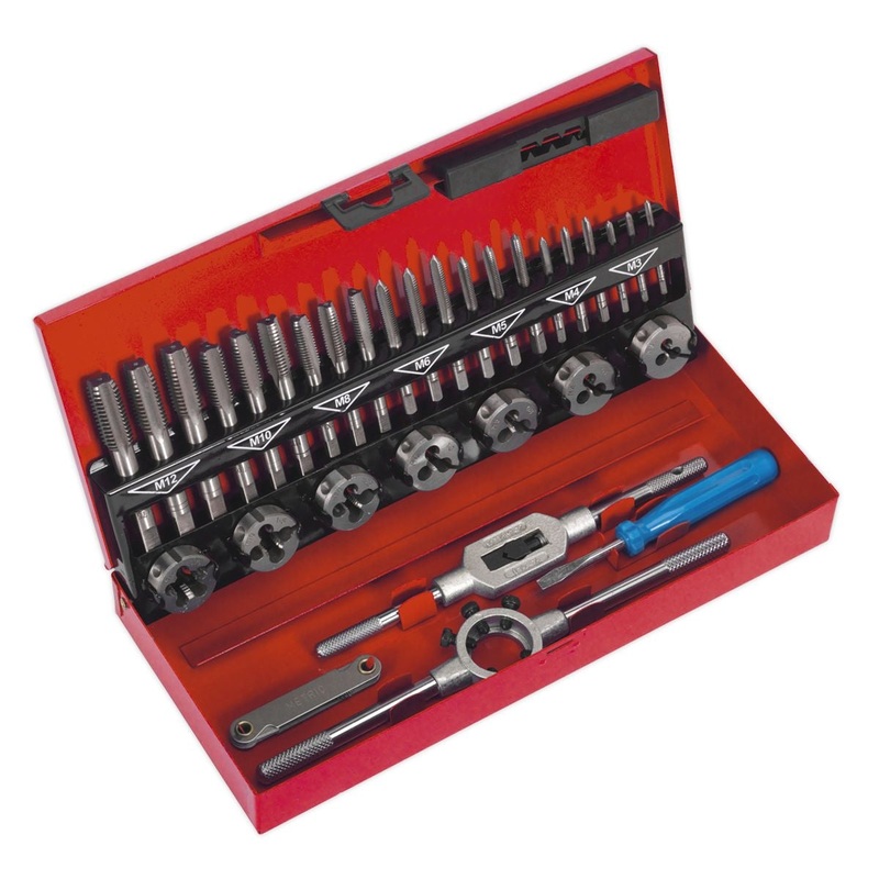 Sealey AK3015 Tap & Die Set 32 Piece Split Dies - Metric