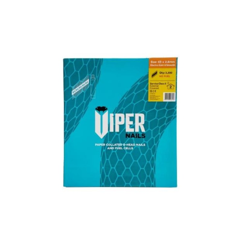 Viper D640-00315 Viper Ringshank Nail - 2.8x63, Box of 3300