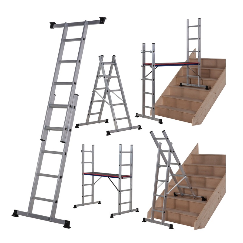 Werner 7101518 5-In-1 Combination Ladder with Platform