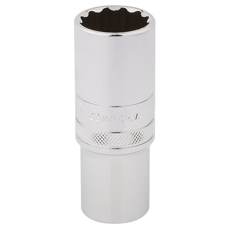 Draper 33788 1/2" Square Drive Hi-Torq- 12 Point Deep Socket (22mm)