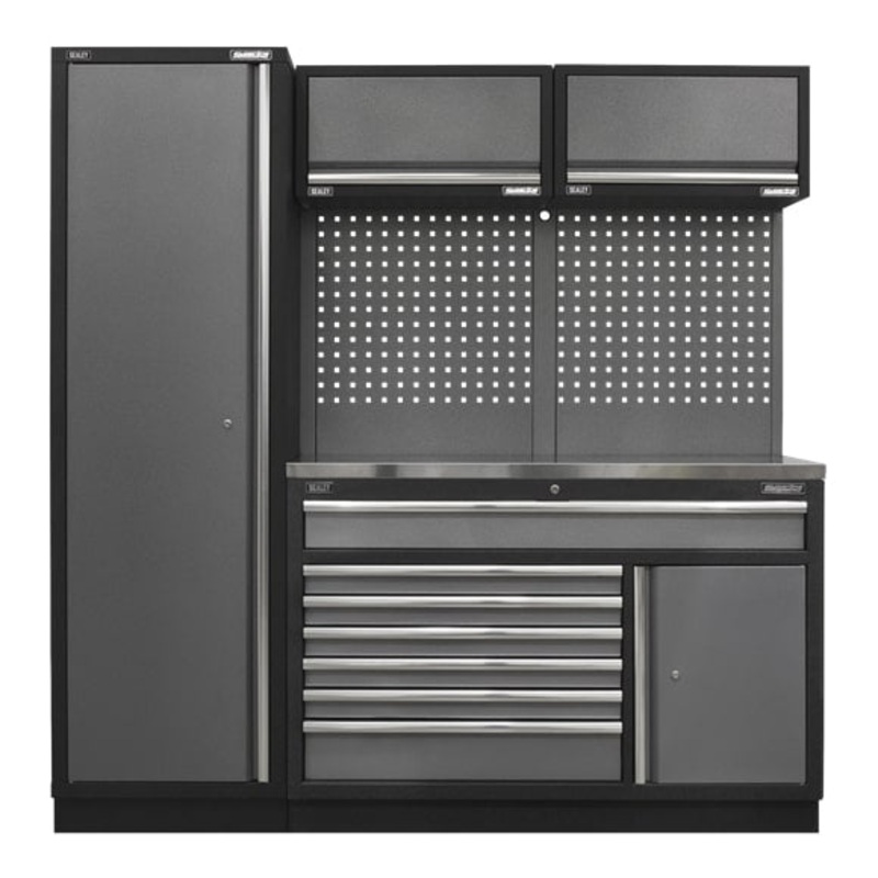 Sealey APMSSTACK09SS Superline Pro 1.96m Storage System - Stainless Steel Worktop
