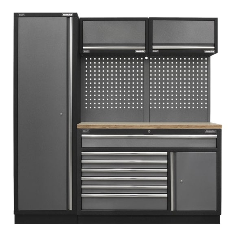 Sealey APMSSTACK09W Superline Pro 1.96m Storage System - Pressed Wood Worktop