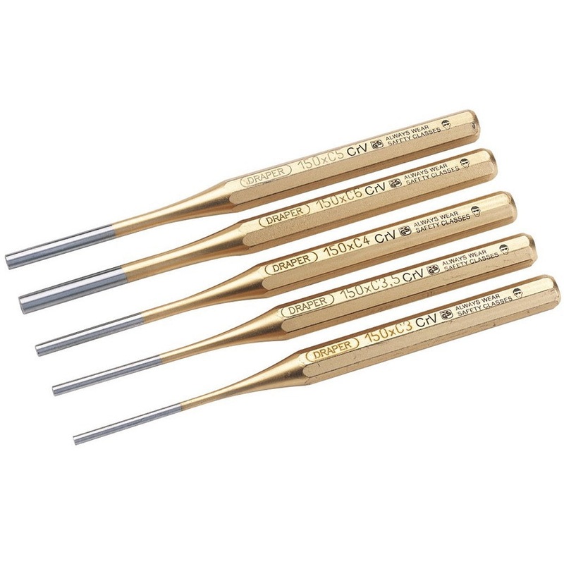 Draper 13041 Octagonal Parallel Pin Punch Set (5 Piece)