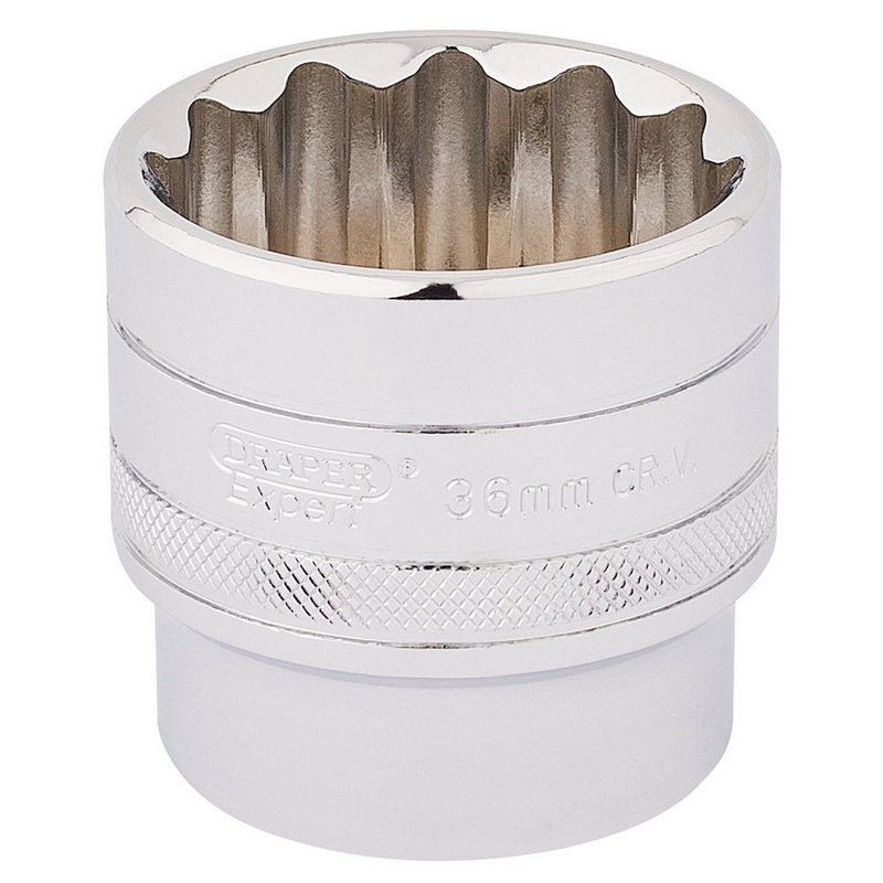 Draper 33594 36mm 12 Point Socket 1/2" Square Drive