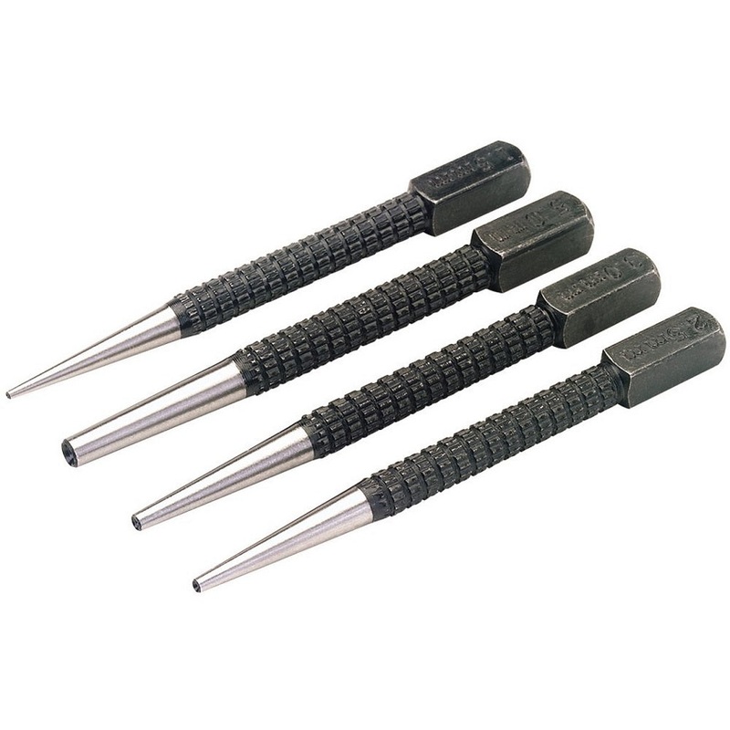 Draper 35295 Set of Cupped Nailsets (4 Piece)