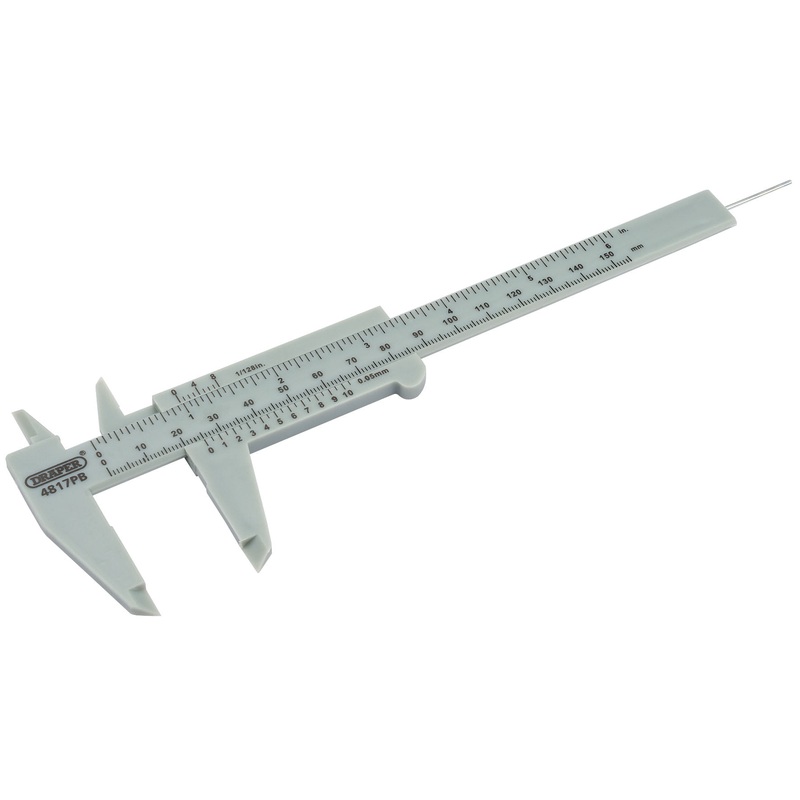 Draper 73863 0 - 150mm or 6" Plastic Vernier Caliper