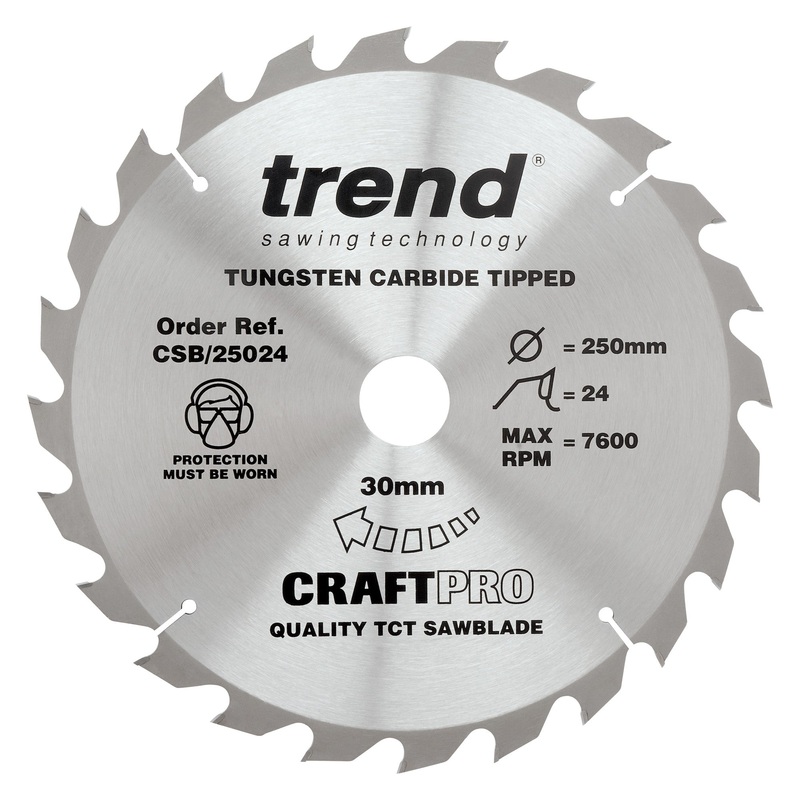 Trend CSB/25024 Craft Saw Blade 250mm x 24T x 30mm