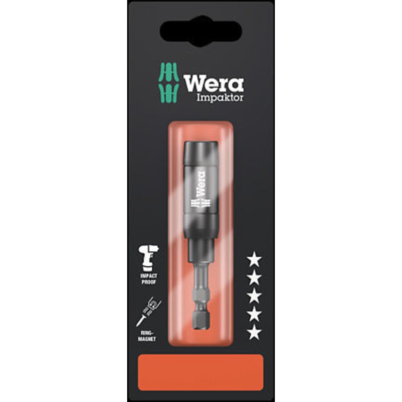 Wera 897/4IMP R Bitholder Impaktor Ring Magnet Carded