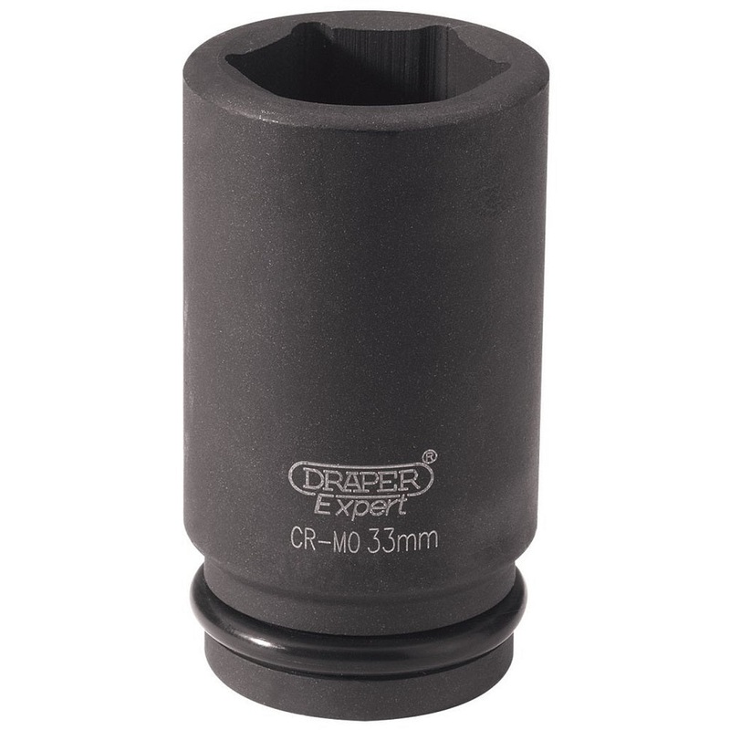 Draper 11899 HI-TORQ 6 Point Deep Impact Socket, 3/4" Sq. Dr., 33mm