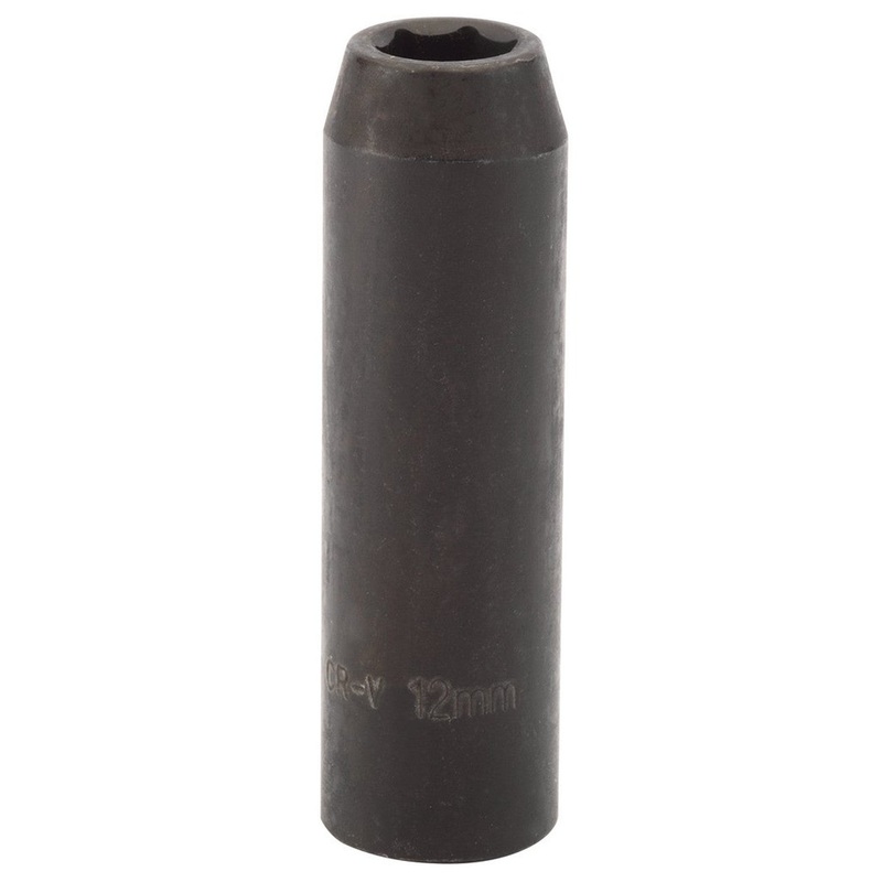 Draper 12739 Deep Impact Socket, 1/2" Sq. Dr., 12mm