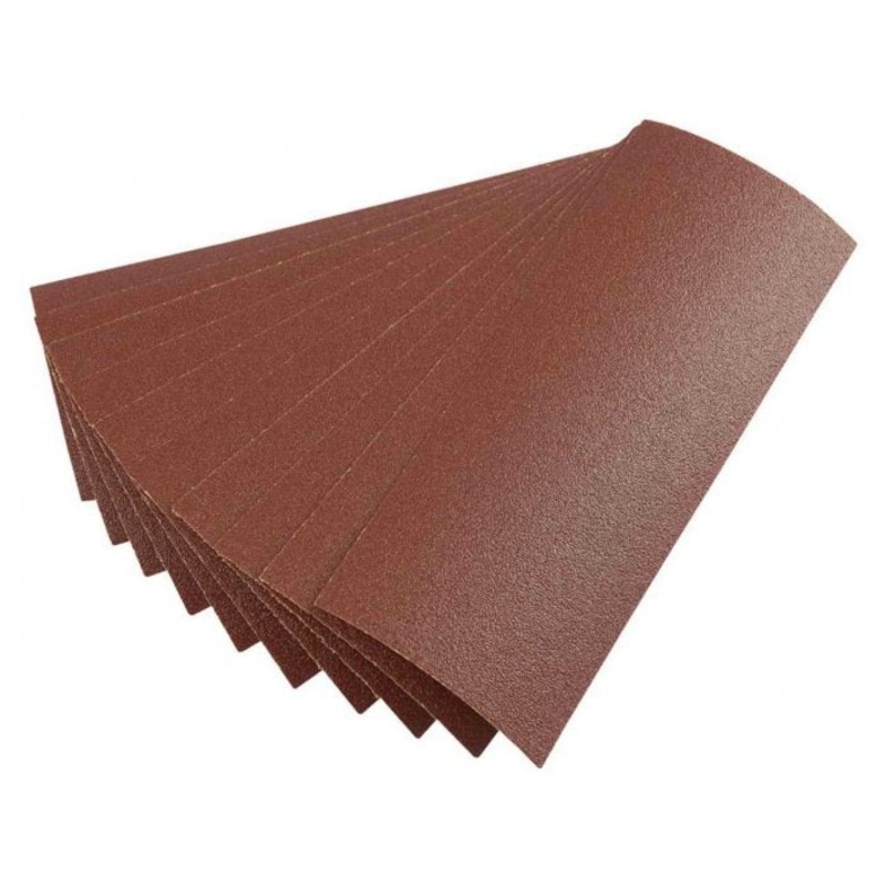 Draper 59465 Aluminium Oxide Sanding Sheets, 323 x 92mm 80 Grit (Pack of 10)