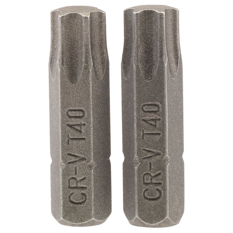 Draper 66437 TX-STAR Insert Bit, 1/4" Hex, 25mm Long, T40 (Pack of 2)