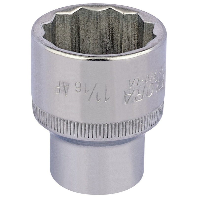 Draper 24484 1.1/16" AF Bi-Hex Socket 1/2" Dr