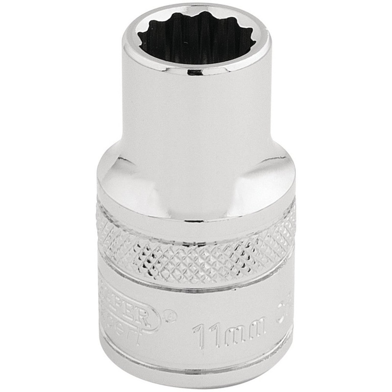Draper 33095 HI-TORQ 12 Point Socket, 1/2" Sq. Dr., 11mm
