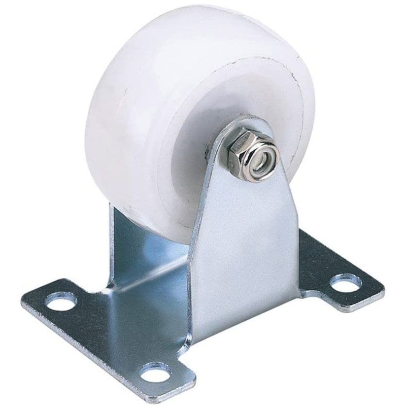 Draper 65502 Fixed Plate Fixing Nylon Wheel, 75mm Diameter, S.W.L. 100kg