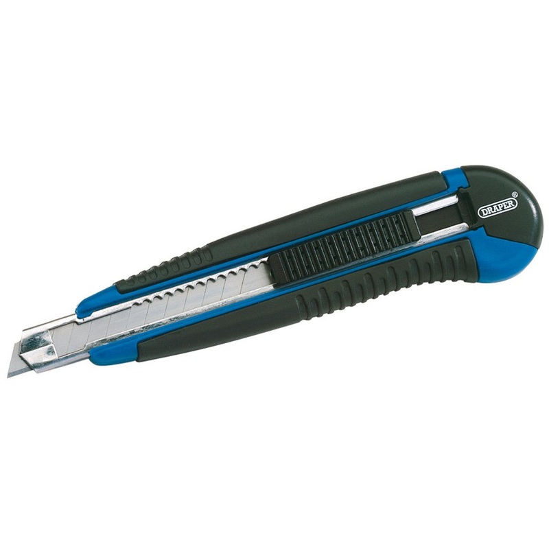 Draper 72145 Retractable Cutter with 12 Segment Blade, 9mm