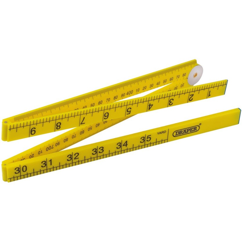 Draper 20700 Plastic Folding Rule 1M/36"