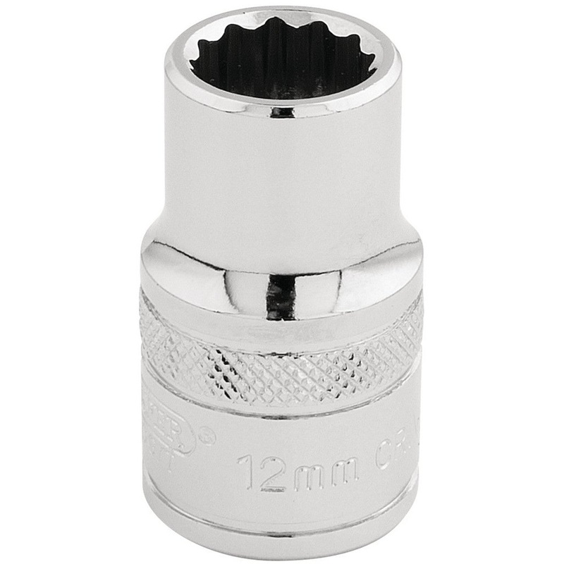 Draper 33097 HI-TORQ 12 Point Socket, 1/2" Sq. Dr., 12mm