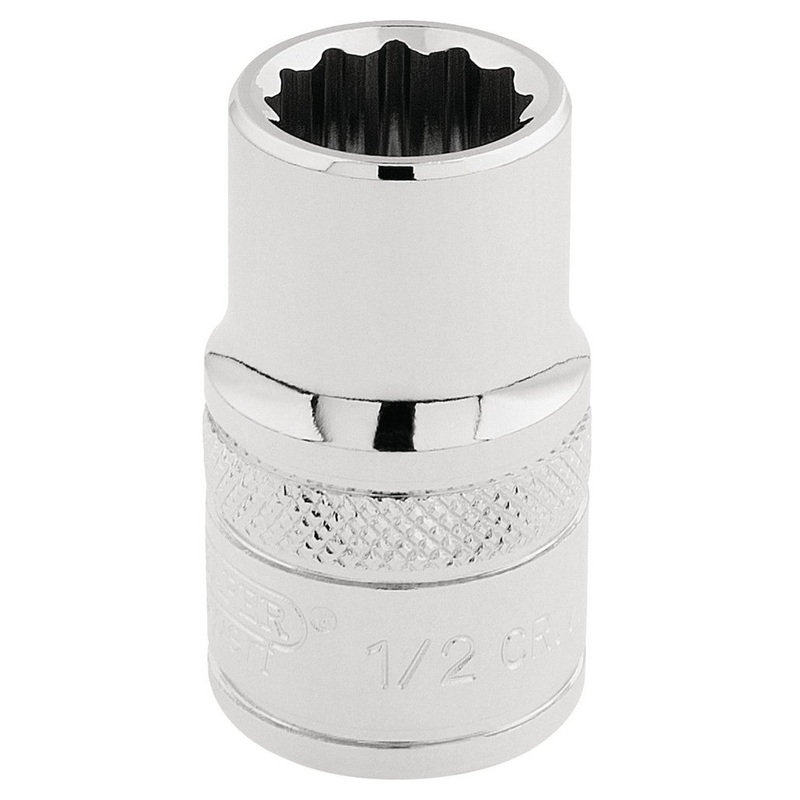 Draper 33608 HI-TORQ 12 Point Socket, 1/2" Sq. Dr., 1/2"