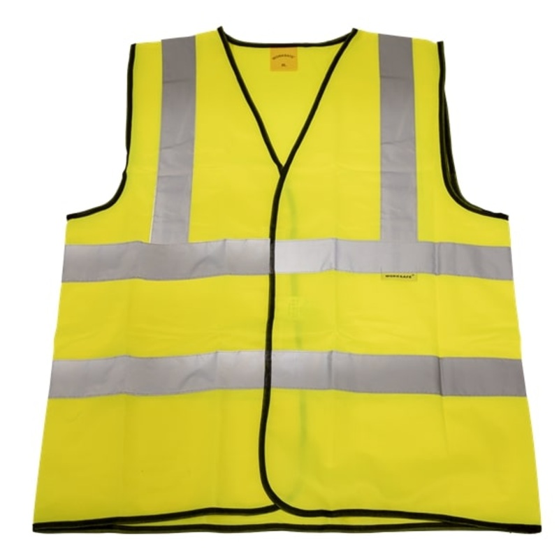 Sealey 9804XL Hi-Vis Waistcoat (Site & Road Use) Yellow - X-Large
