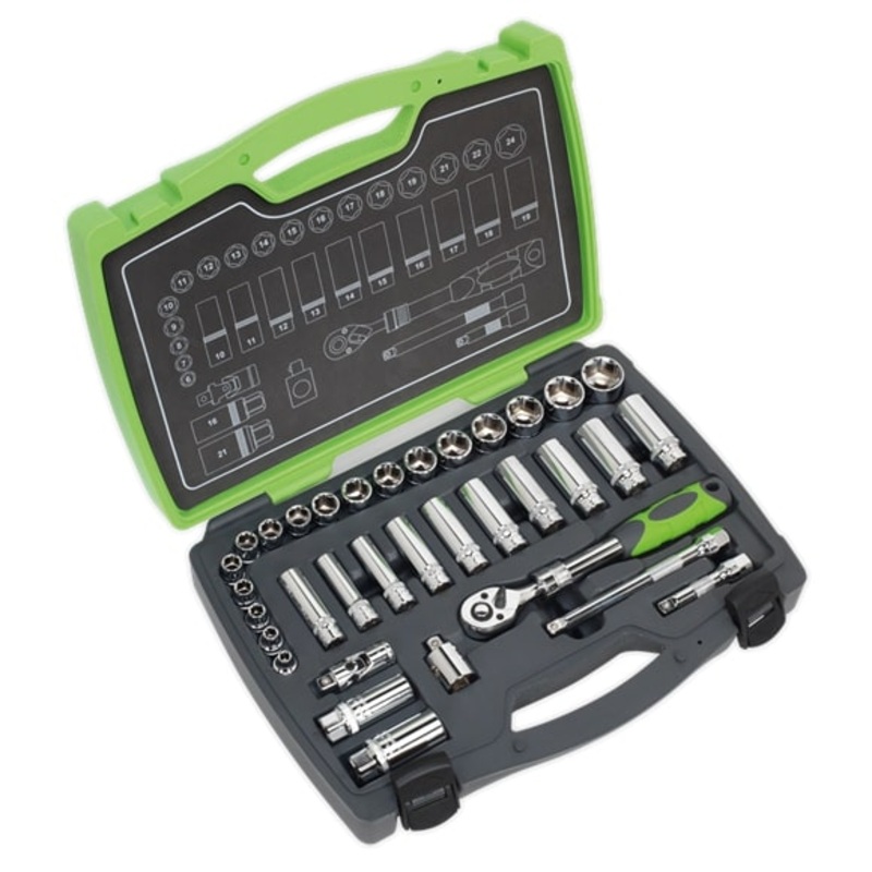 Sealey AK7960 34pc 3/8"Sq Drive Socket Set