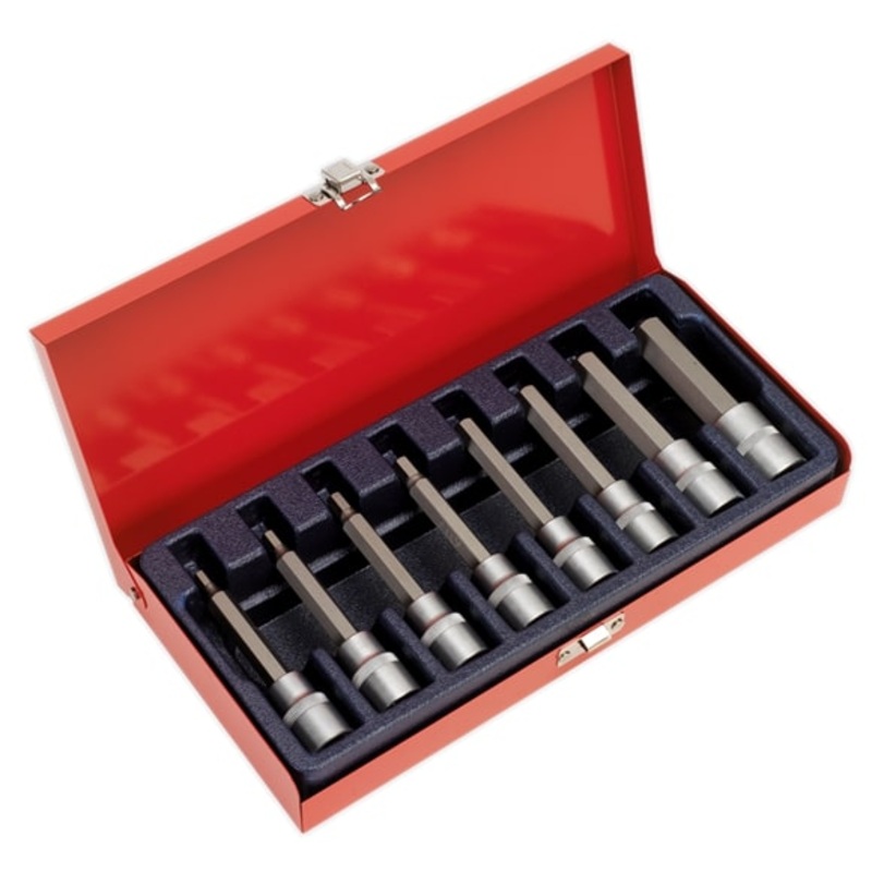 Sealey AK9310 8pc 1/2"Sq Drive Hex Socket Bit Set