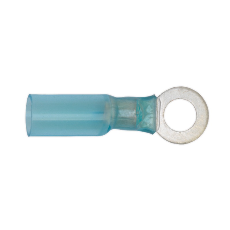 Sealey BTSR2564 6.4mm Blue Heat Shrink Ring Terminal - Pack of 25