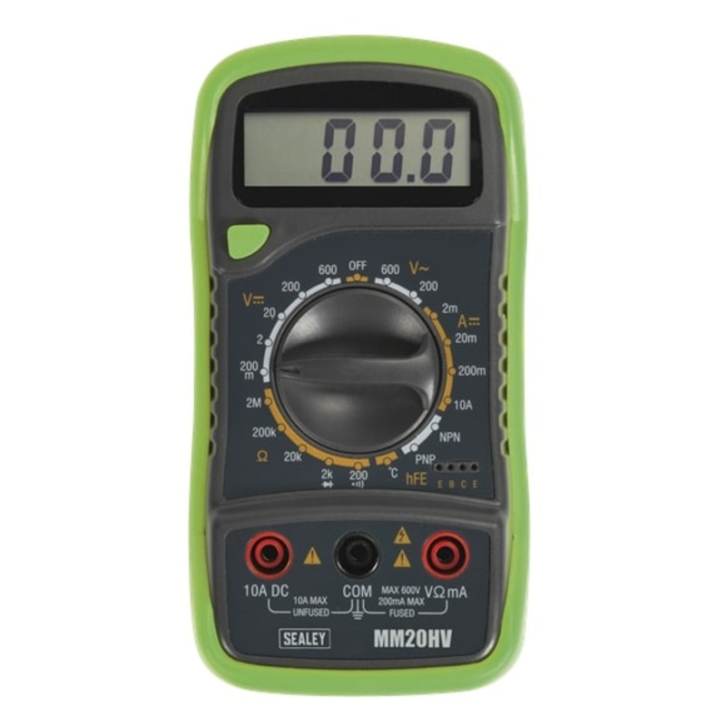 Sealey MM20HV 8-Function Hi-Vis Digital Multimeter with Thermocouple