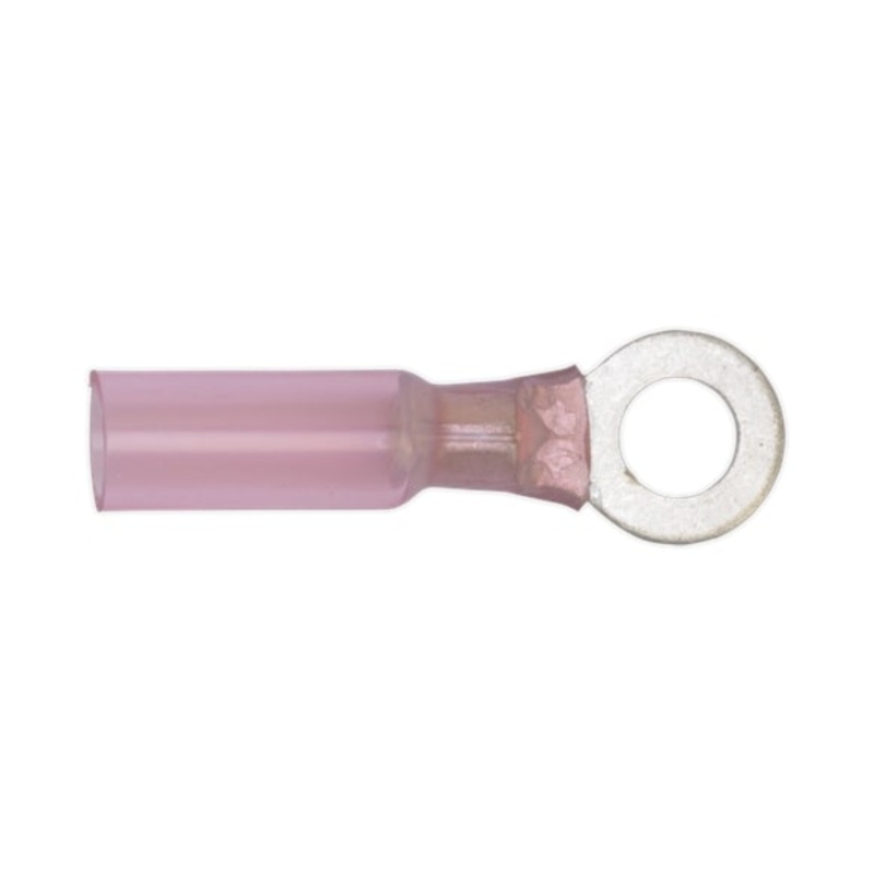Sealey RTSR2564 6.4mm Red Heat Shrink Ring Terminal - Pack of 25