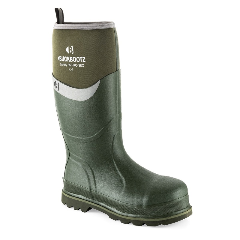 Buckler Boots BBZ6000 S5 Safety Wellington Boot, Green
