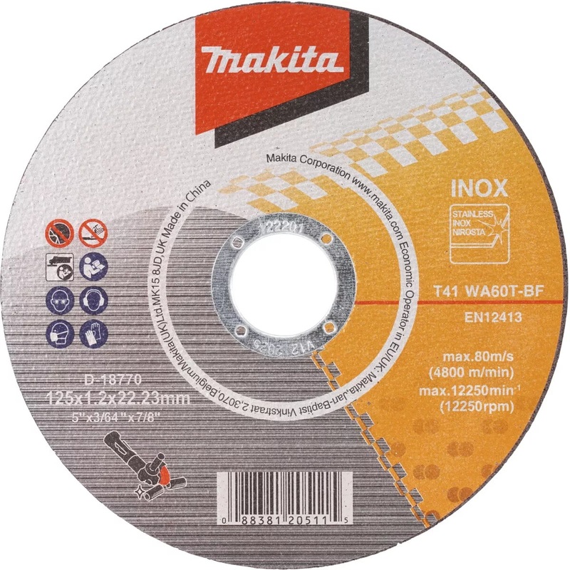 Makita D-18770 125mm Thin Cutting Disc, Single