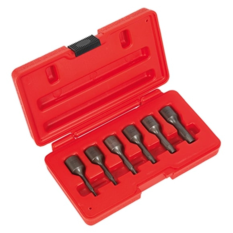 Sealey AK8185 6pc 3/8''Sq Drive Screw Extractor Set