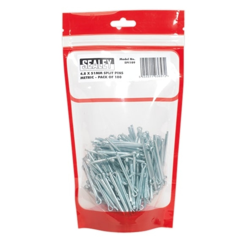 Sealey SPI109 Split Pin 4.8 x 51mm Pack of 100