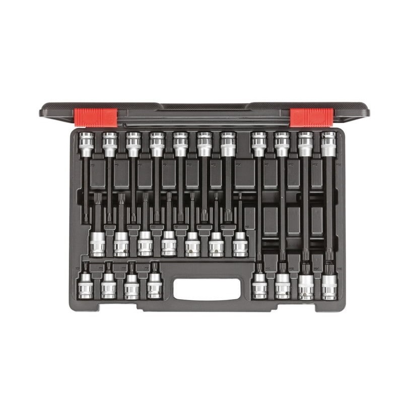 Gedore Carolus 3021181 Screwdriver Bit Socket Set 1/2" XZN 26 Pcs