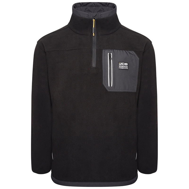 JCB Trade Heavyweight 1/4 Zip Fleece, Black