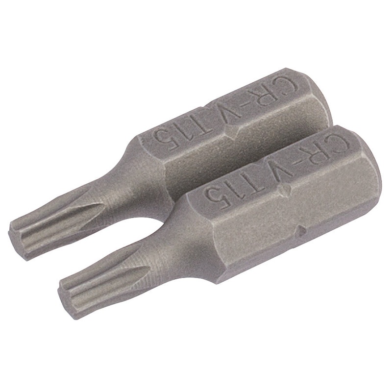 Draper 66429 T15 1/4" Hex. Draper TX-STAR174; Insert Bit 25mm Long x 2