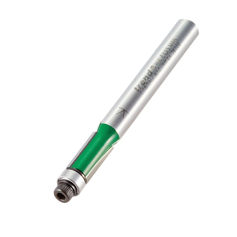 Trend C167X1/4TC Guided Trimmer 6.35mm Diameter X 12.7mm