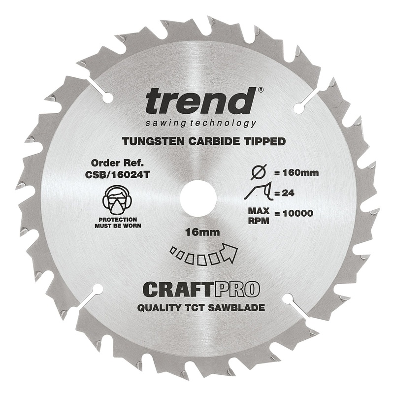 Trend Craft Saw Blade 160mm x 24T x 16 Thin