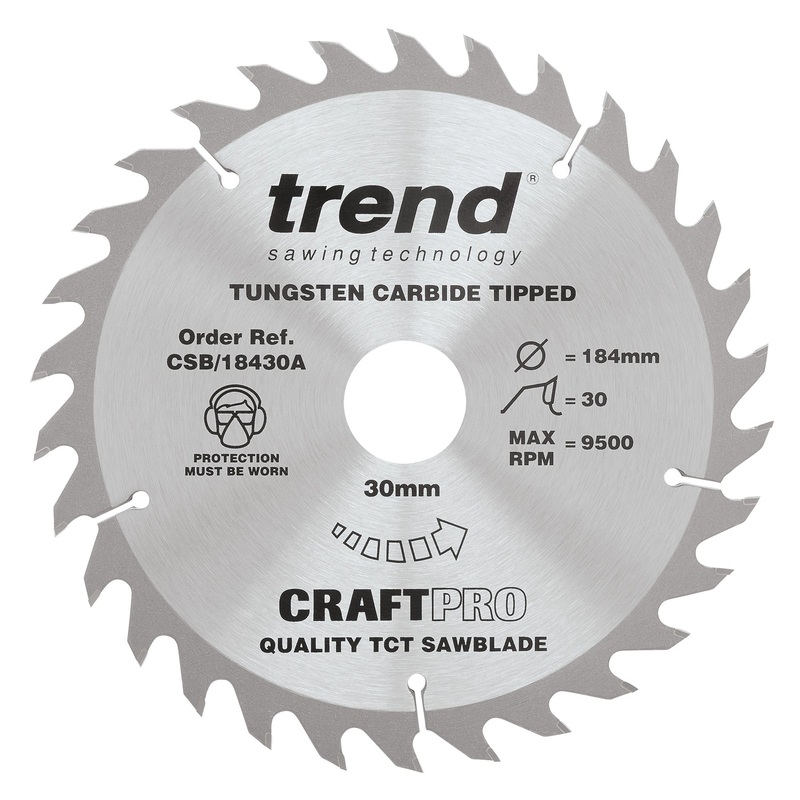 Trend Craft Saw Blade 184mm x 30T x 30mm